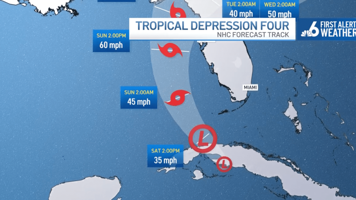 Tropical storm watches and warnings issued for parts of Florida NBC 6